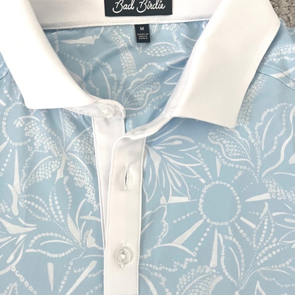 Bad Birdie Men’s Golf Shirt- Blue and White- Size M - Picture 2 of 3
